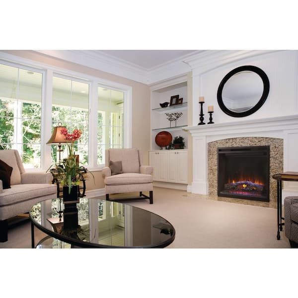Element 36in Wall Mount Built-in Electric Fireplace in Black
