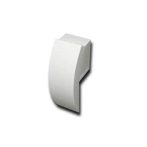 Elliptus Series Steel Easy Slip-On Baseboard Heater Cover Right Side Open End Cap in White