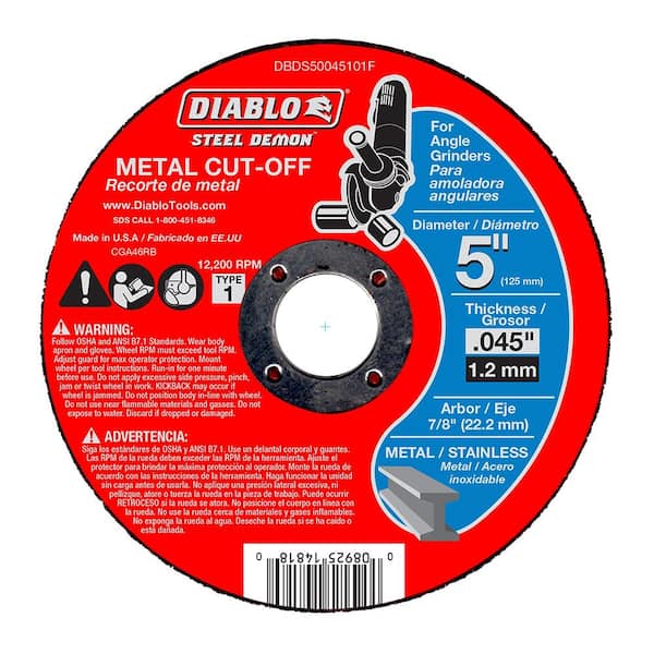 DIABLO Steel Demon 5 in. x 0.045 in. x 7/8 in. Metal Cut Off Type 1