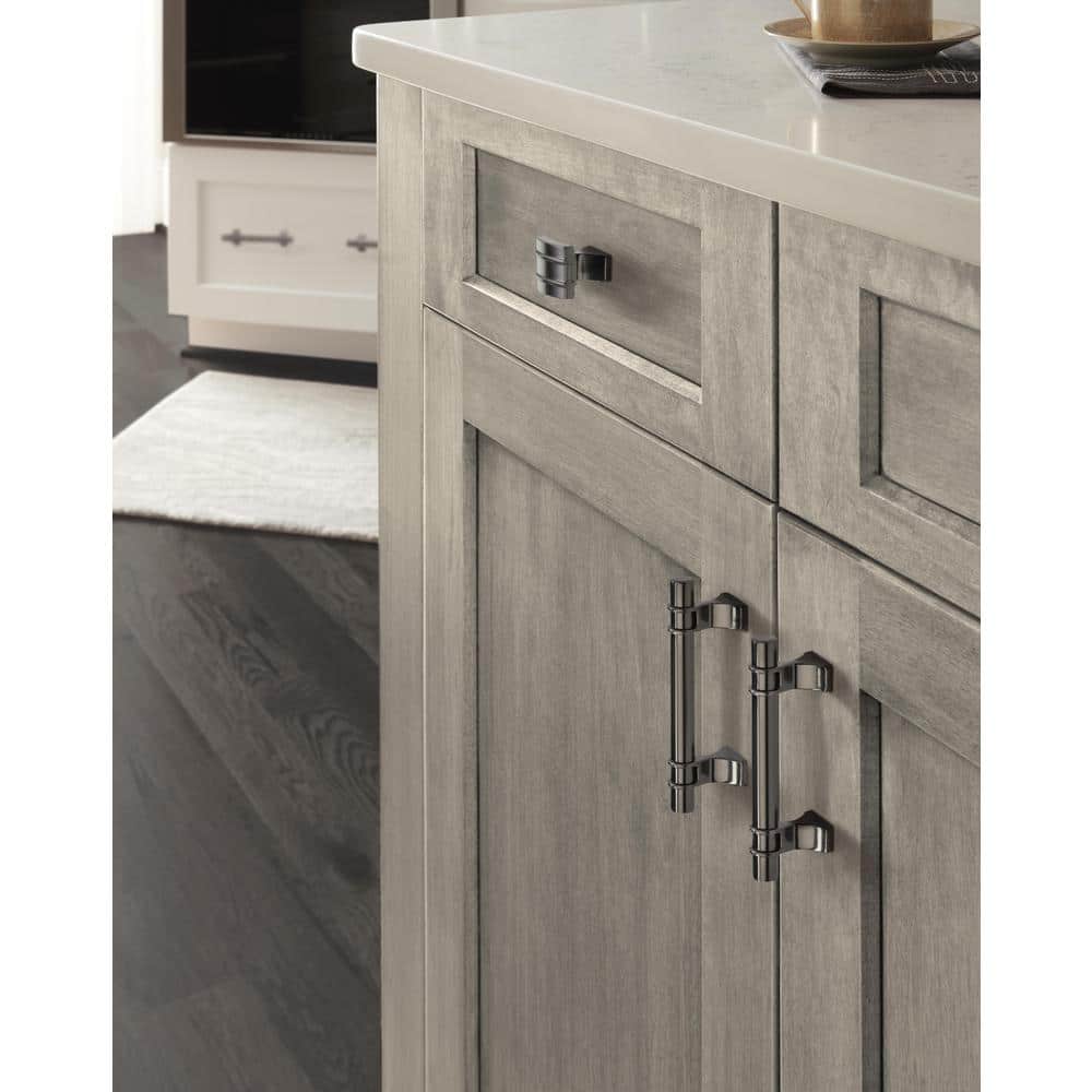 Gunmetal Modern Industrial Cabinet Bar Pull with Mounting Hardware