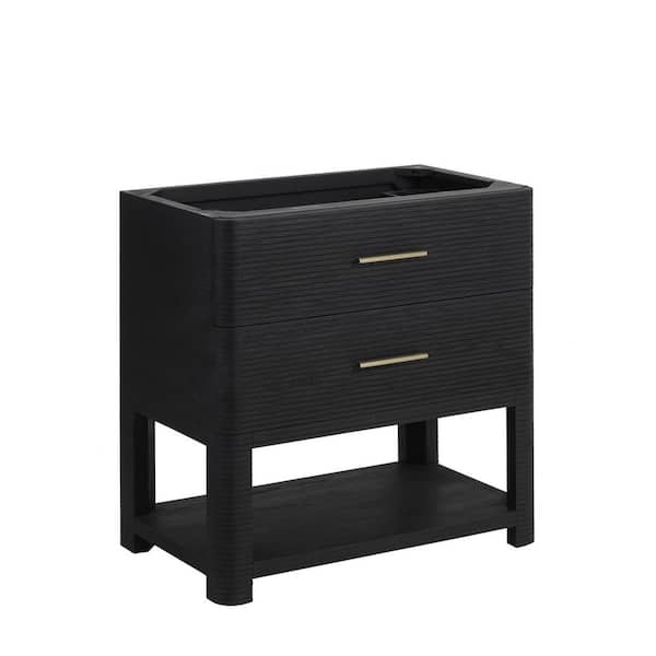 James Martin Vanities Lucian 35.75 in. W x 21.38 in. D x 34.88 in. H Bath Vanity Cabinet without Top in Carbon Oak