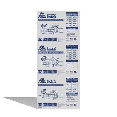 Pro Select R-Matte Plus-3, 1/2 in. x 4 ft. x 8 ft. R-3.2 Foam Insulation Board