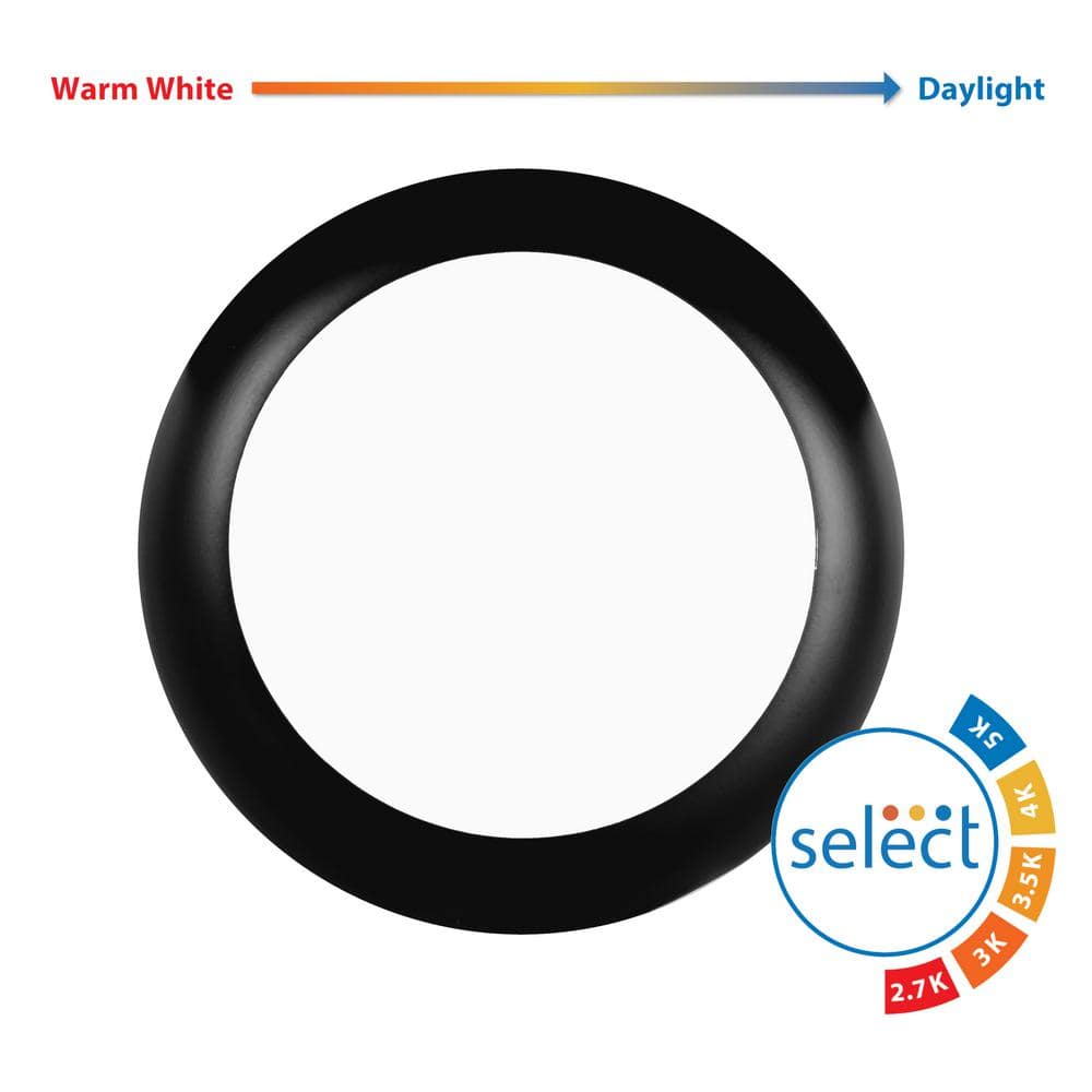 4-Inch Black LED Round Surface Mount Downlight