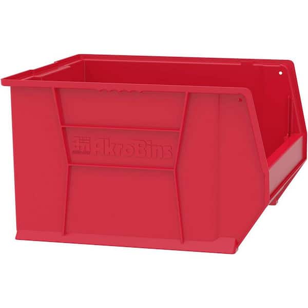 30283 Series, 18 3/8 in.W x 20 in.D x 12 in. H, Red Super-Size Plastic Stackable Storage Bins Hanging Organizer, 1-Pack