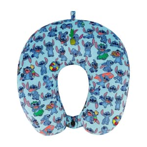 Disney Stitch Kids Neck Travel Pillow Light Blue