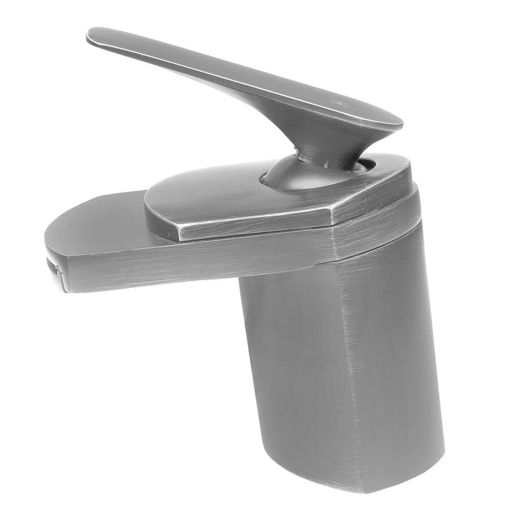 Brushed Nickel Single-Handle Waterfall Bathroom Faucet