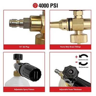 SIMPSON High Pressure Foam Cannon Rated up to 4000 PSI 80271 - The Home ...