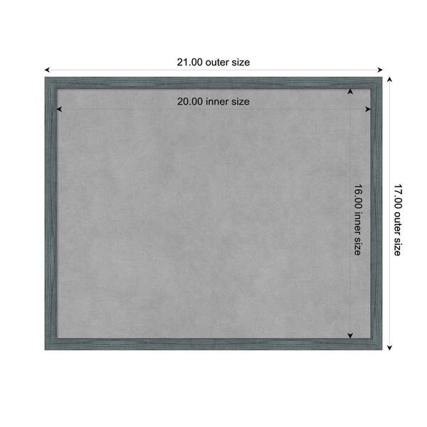 Amanti Art Dixie Blue Grey Rustic Narrow 21 in. x 17 in. Framed