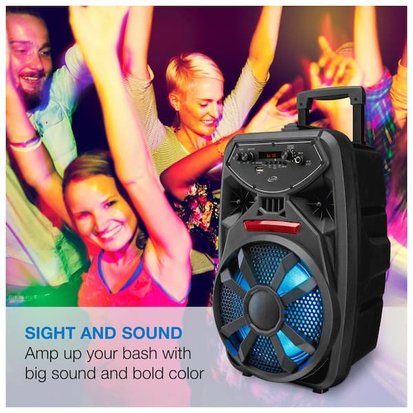 I sound huge blue 2024 tooth speaker on wheels