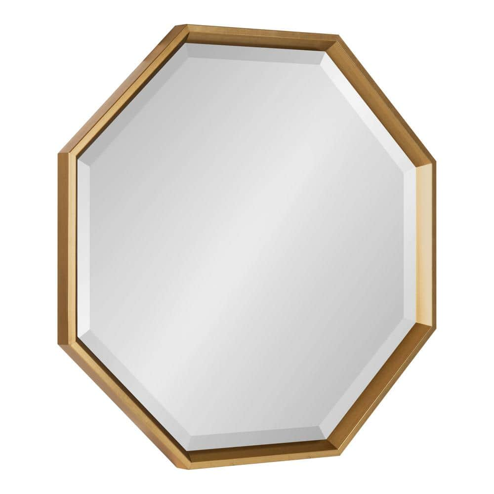 Kate and Laurel Calter 24 in. x 24 in. Classic Octagon Framed Gold Wall  Mirror 220486 - The Home Depot