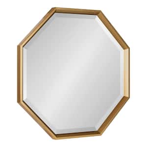 Calter 24 in. x 24 in. Classic Octagon Framed Gold Wall Mirror