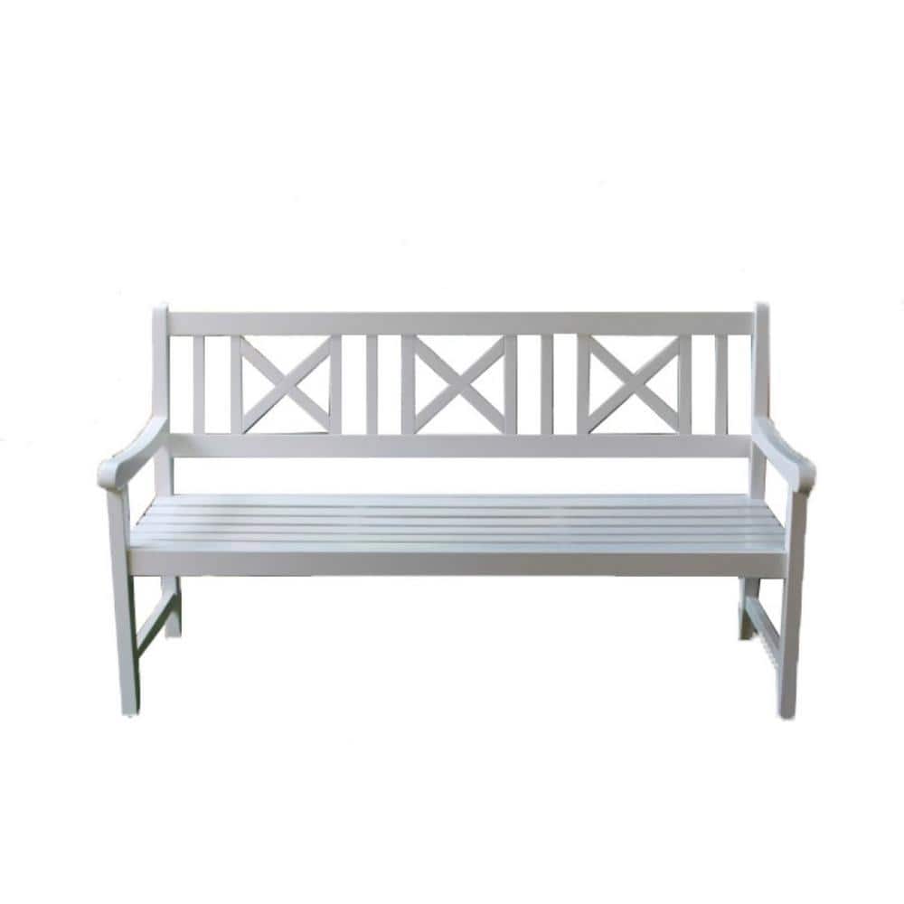 Legion Furniture 62 in. 3-Person Wood Outdoor Bench