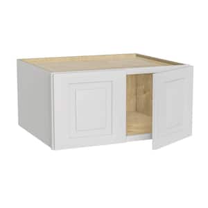 Grayson Pacific White Painted Plywood Shaker Assembled Wall Kitchen Cabinet Soft Close 36 in W x 24 in D x 24 in H