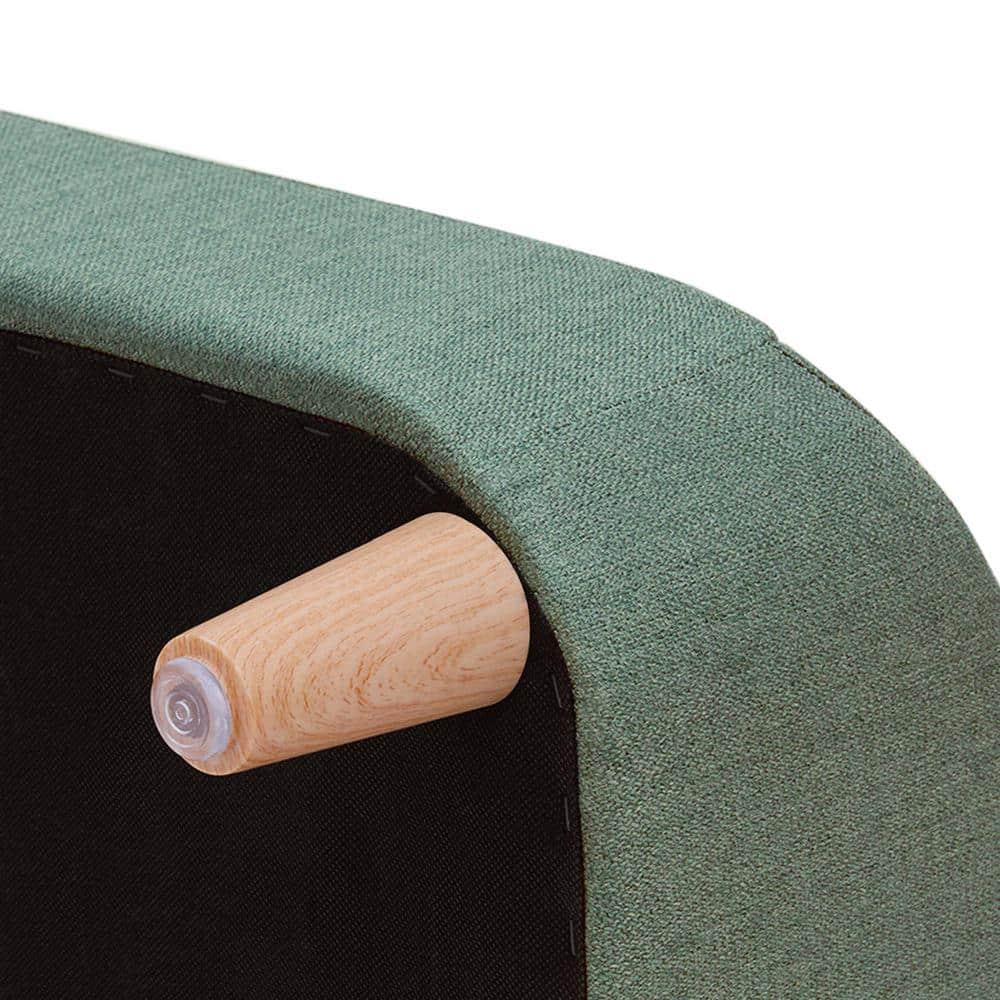 Sea Green Linen Elevated Pet Sofa for Small Dogs