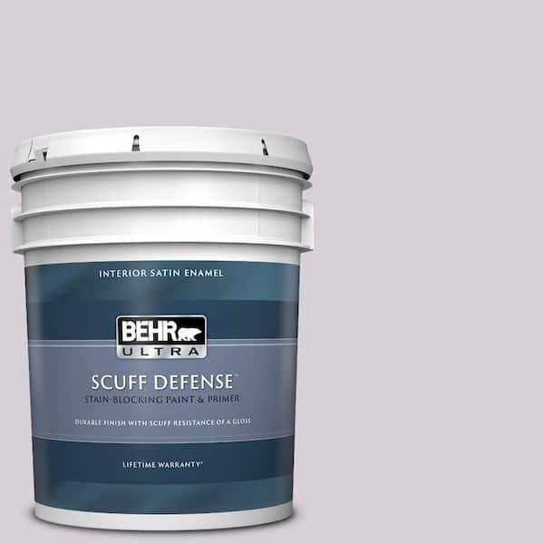 BEHR ULTRA 5 gal. #670E-3 Lilac Mauve Extra Durable Satin Enamel Interior Paint & Primer