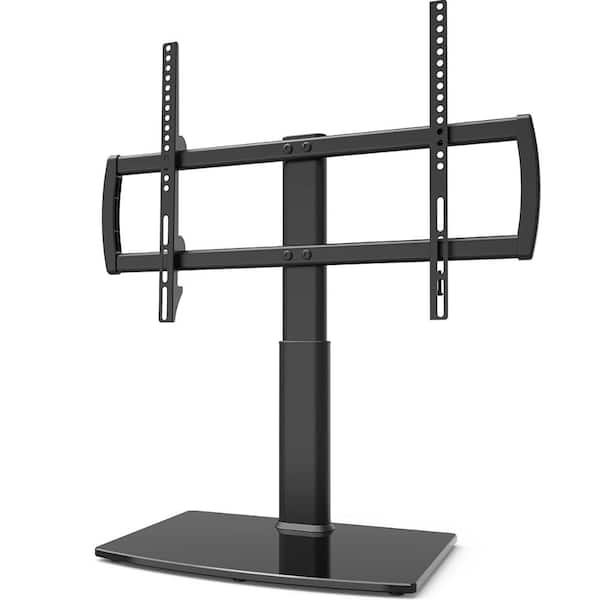 Universal Tabletop TV Stand for 32‑70" TVs, 4‑Level Height Adjust, Tempered Glass Base, 110lbs Capacity