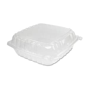 9.5 in. x 9 in. x 3 in. Clear Seal Hinged-Lid Plastic Containers (100-Bag 2-Bags/Carton)