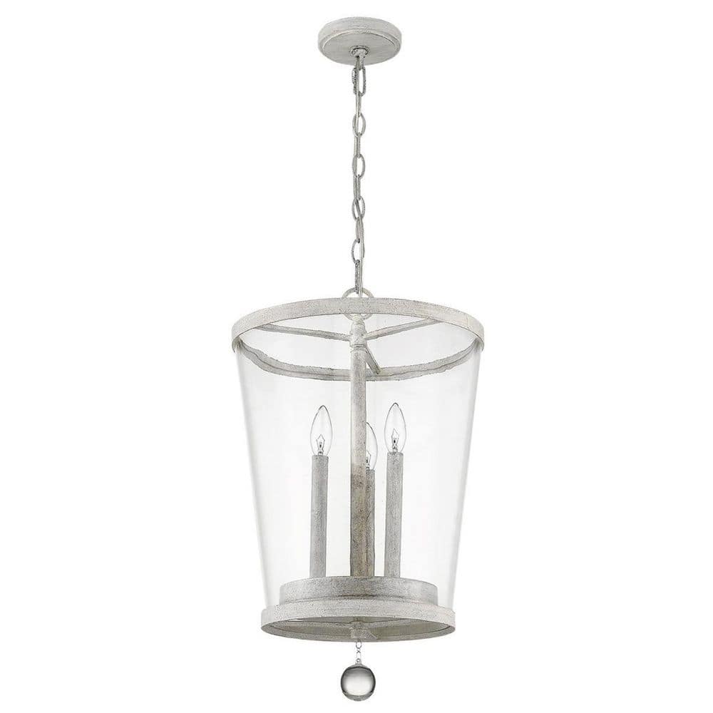 60-Watt 3 Light Metal Pendant Light with Crystal, No Bulbs Included price history on PriceWatchPro