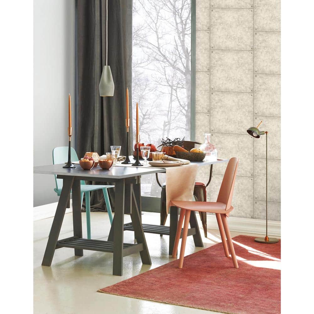 Gray Cement Peel and Stick Wallpaper Roll