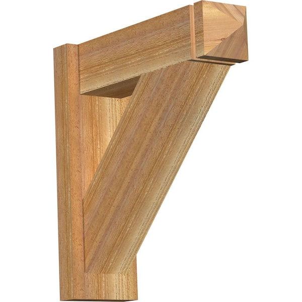 Ekena Millwork 6 in. x 20 in. x 20 in. Western Red Cedar Traditional Arts and Crafts Rough Sawn Outlooker