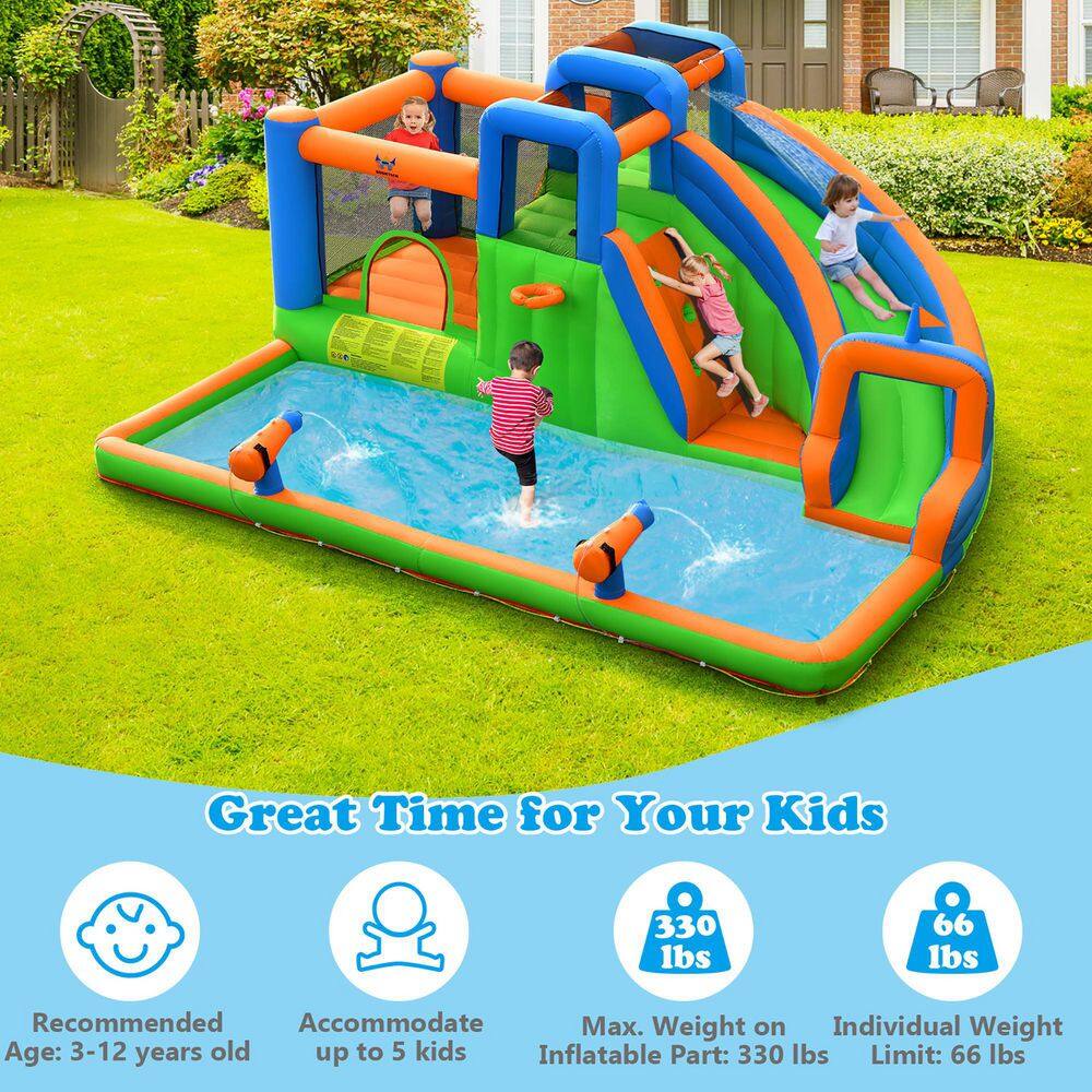 Buy Inflatable Water Slide Giant Bounce House Castle with Dual Climbing