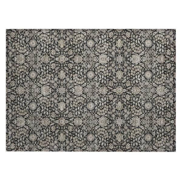 Chantille Machine Washable Indoor/Outdoor Abstract ACN3101 Black 3 ft. x 4 ft. Area Rug
