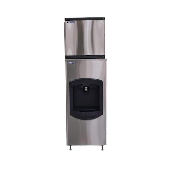 350 lbs. Freestanding Commercial Ice Maker in Stainless Steel with Dispenser