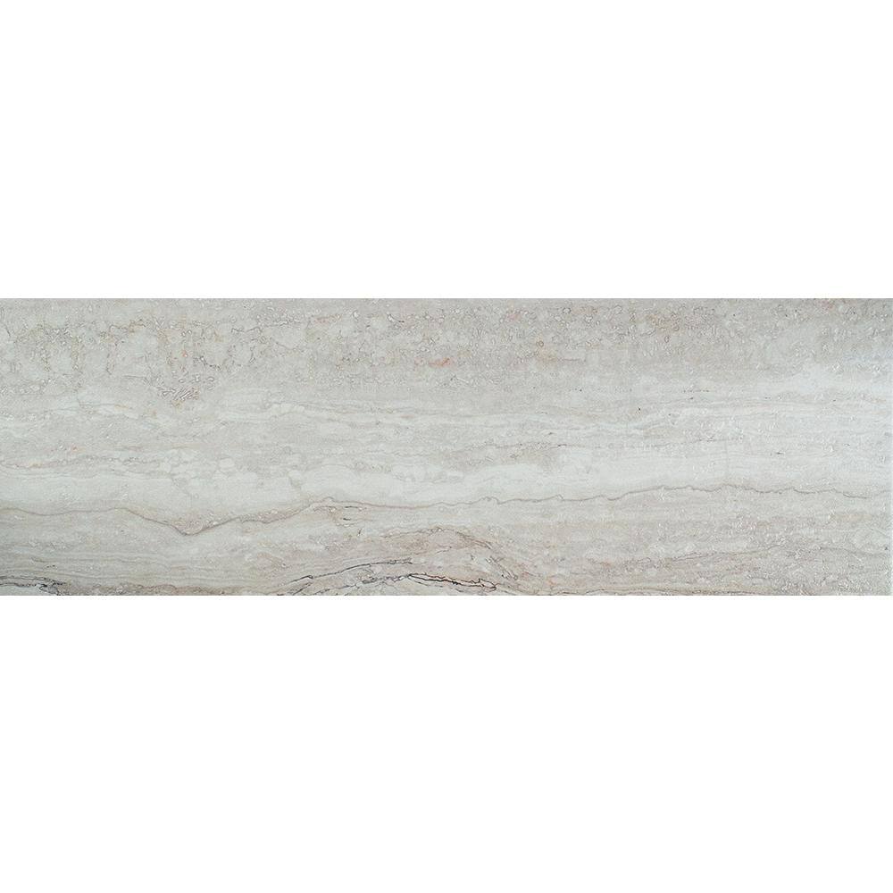 InDesign Isabella Piazza Silver 4-1/4 in. x 12-3/4 in. Matte Ceramic ...