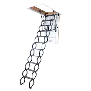 LST 9 ft. 2 in., 30 in. x 54 in. Insulated Steel Scissor Attic Ladder with 350 lbs. Maximum Load Capacity Not Rated