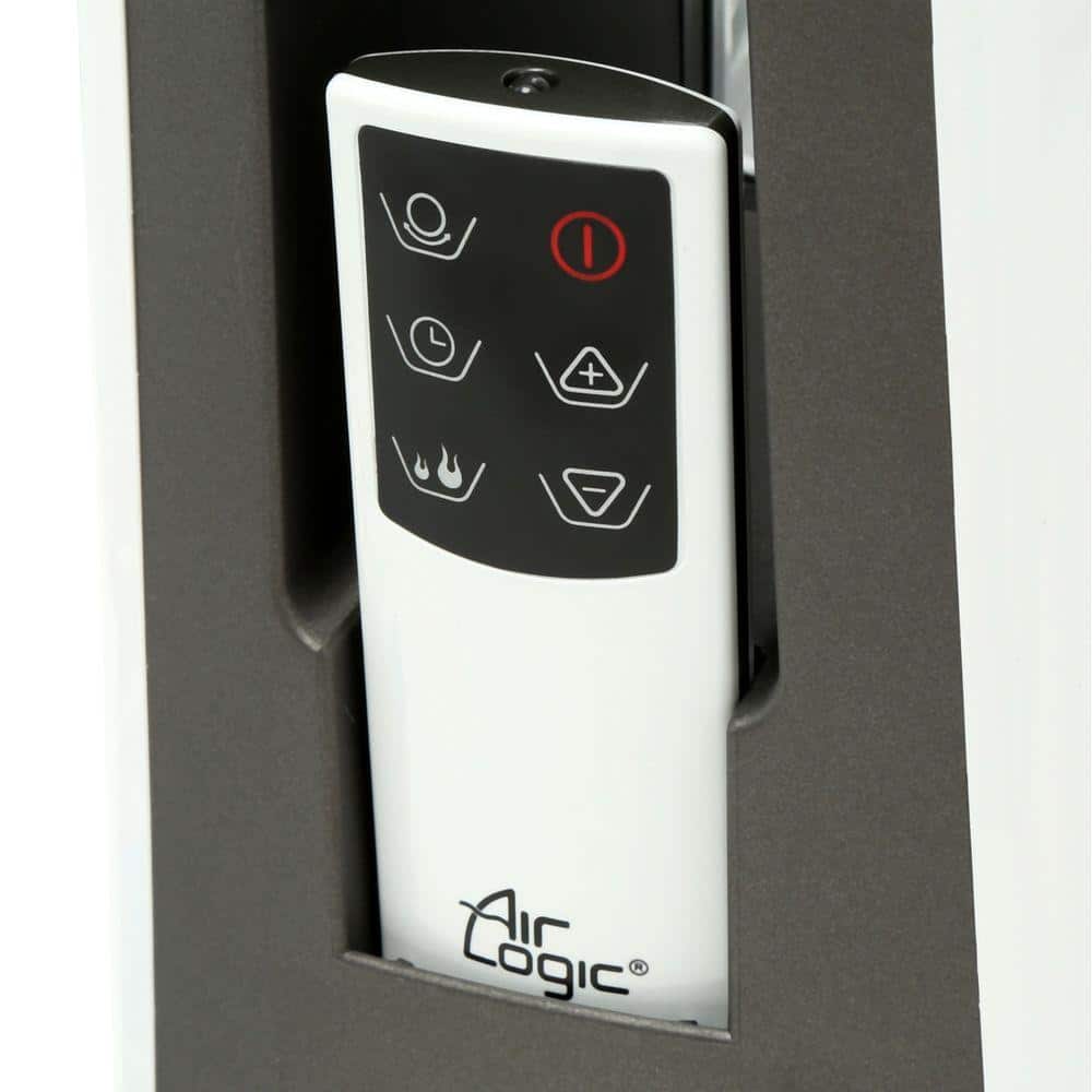 Blue Ceramic Bladeless Floor-Standing Heating Fan with Thermostat