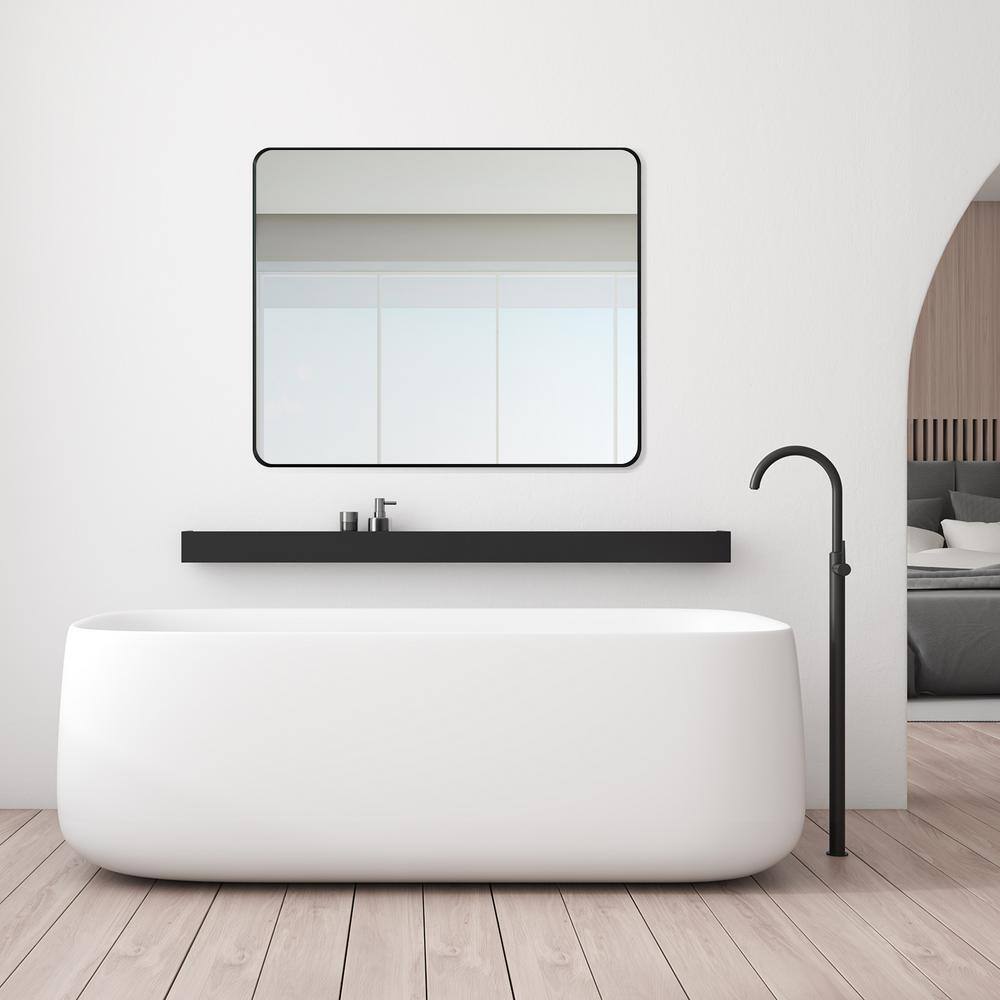 Elegante 36" Rectangular Silver Bathroom Vanity Mirror