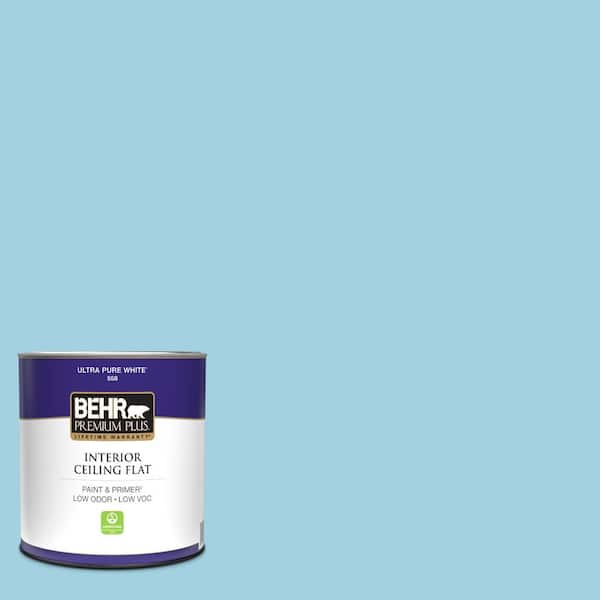 BEHR PREMIUM PLUS 1 qt. #M480-3 Bengal Blue Ceiling Flat Interior Paint