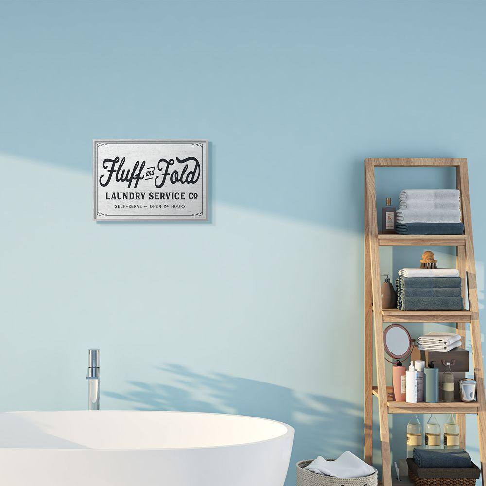 Gray Framed Vintage Laundry Room Wall Art, 11" x 14"