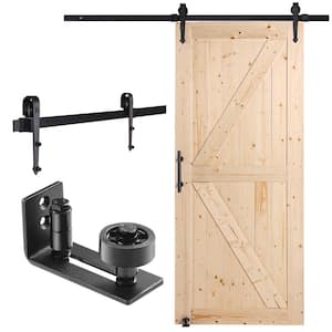 Barn Door and Hardware Kit, 36 x 84 x 1.38 in. Wood Sliding Barn Door, Smoothly and Quietly, Access Door