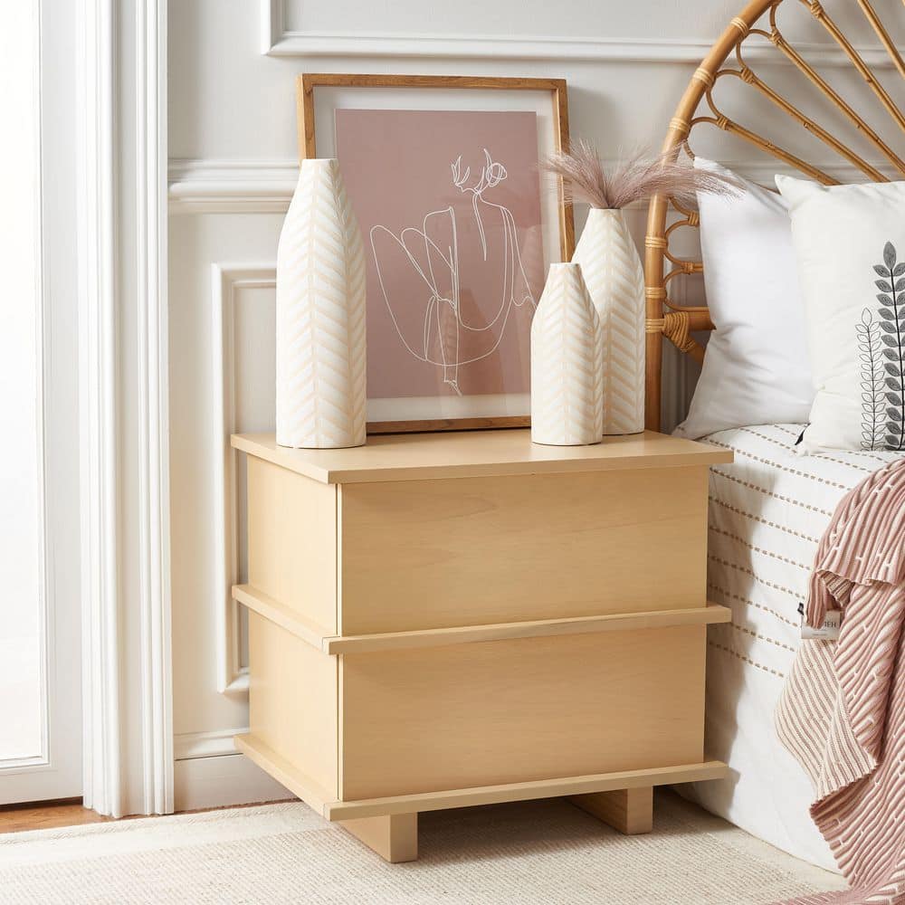 Rodney White Washed 2 Drawer Nightstand price history on PriceWatchPro
