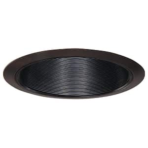 6 in. Tuscan Bronze Recessed Ceiling Light Black Coilex Baffle and Trim