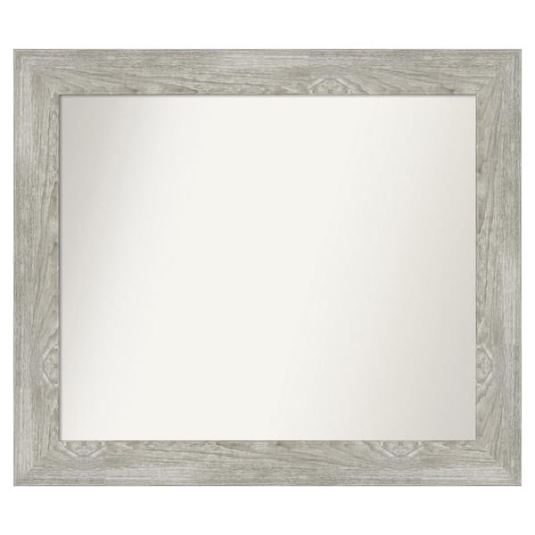 Amanti Art Dove Greywash 36 in. x 31 in. Custom Non-Beveled Distressed Recyled Polystyrene Bathroom Vanity Wall Mirror