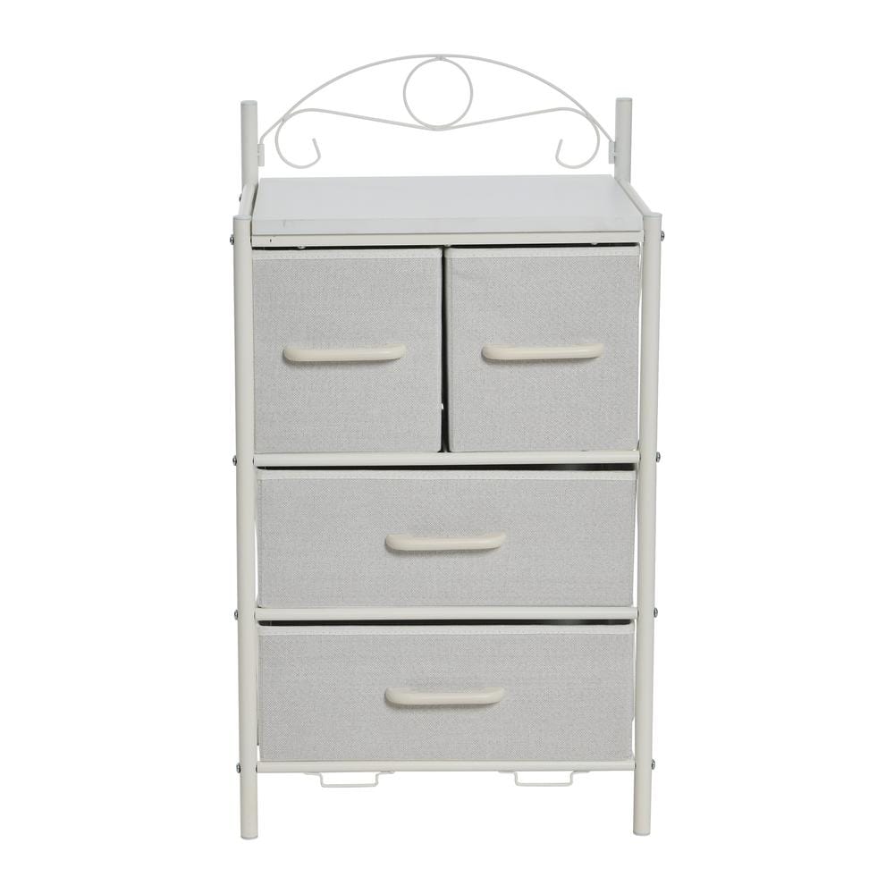 Victoria Scandinavian White 4-Drawer Storage Chest 31.7 in. H x 17.32 in. W