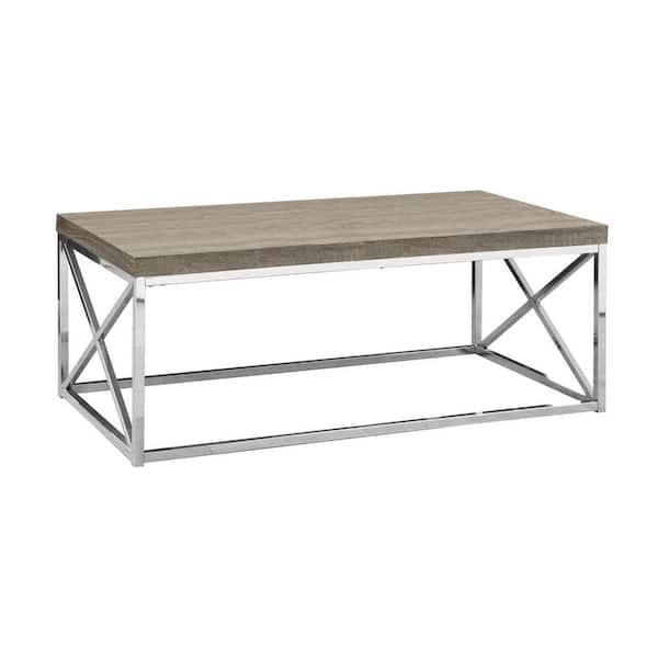 HomeRoots Mariana 44 in. Rectangle Manufactured Wood Gray Coffee Table