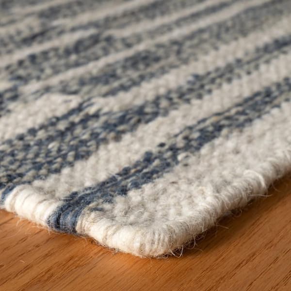 Heights Handwoven Wool Denim 5 ft. x 8 ft. Indoor Area Rug