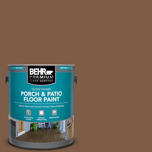 BEHR PREMIUM 1 gal. #BXC-65 Outback Brown Gloss Enamel Interior/Exterior Porch and Patio Floor Paint