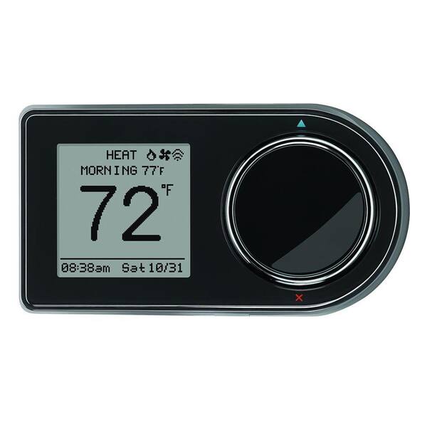 LUX/GEO 7-Day Wi-Fi Programmable Thermostat in Black