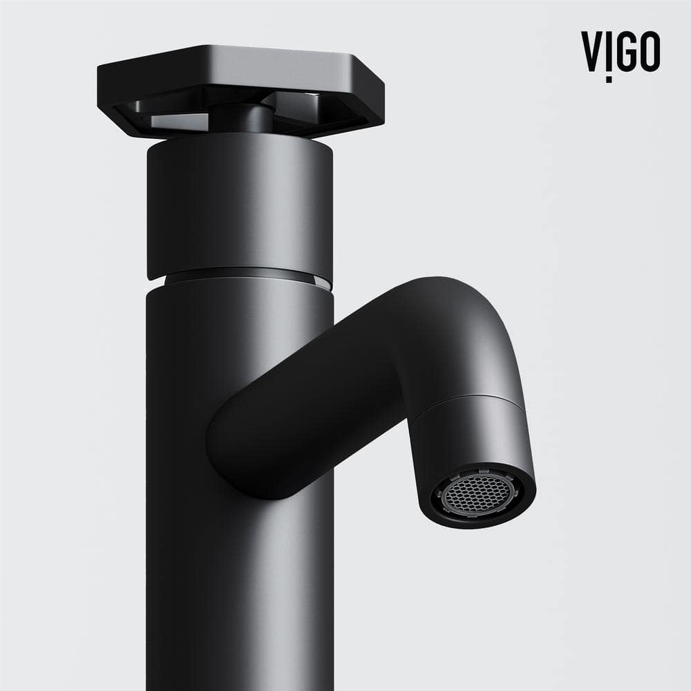 Matte Black Brass Single Handle Vessel Sink Faucet