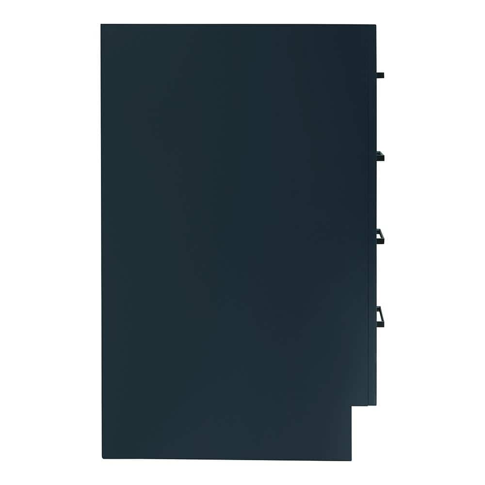 Midnight Blue Hardwood Freestanding Vanity Cabinet, 36"