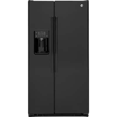 21.9 cu. ft. Side by Side Refrigerator in Black, Counter Depth