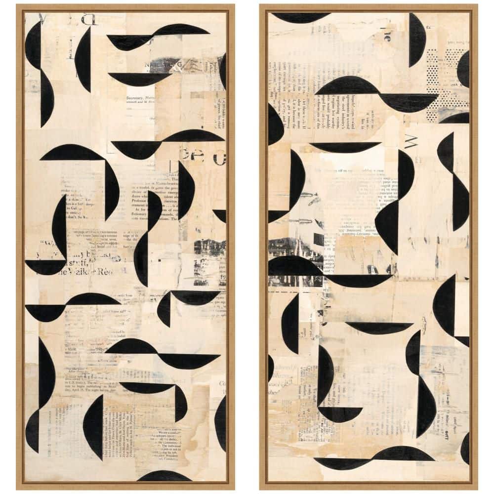 "2 Piece Sylvie ""Half Moon Bay Panel"" by Felicia Dadak Abstract Framed Art Print Set 40 in. x 18 in." price history on PriceWatchPro