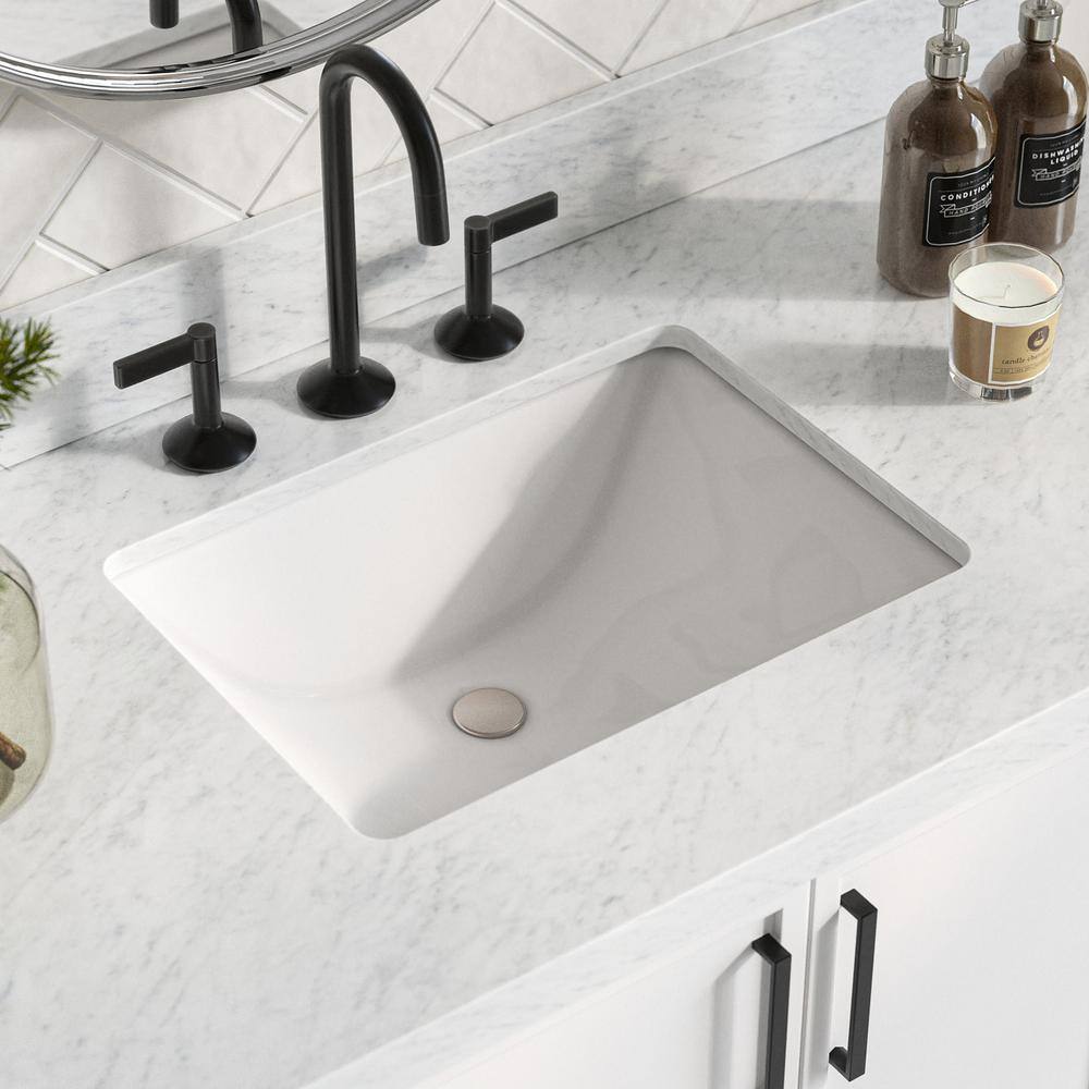 White Marble Top Single Sink Bathroom Vanity with Solid Wood Base