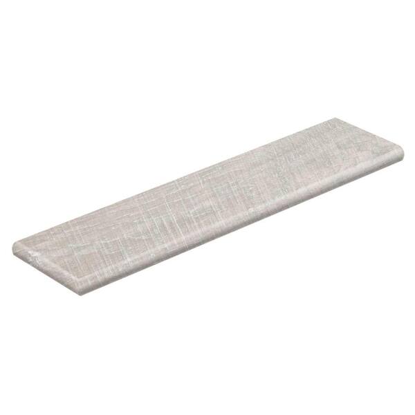 Cap A Tread Chalked Hickory 94 in. L x 12-1/8 in. W x 1-11/16 in. T Laminate Left Return for Stairs 1 in. T