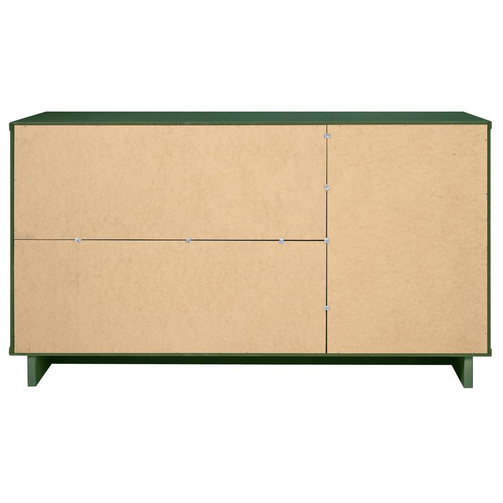 Granville Sage Green 55'' Modern Ribbed 3-Drawer Sideboard
