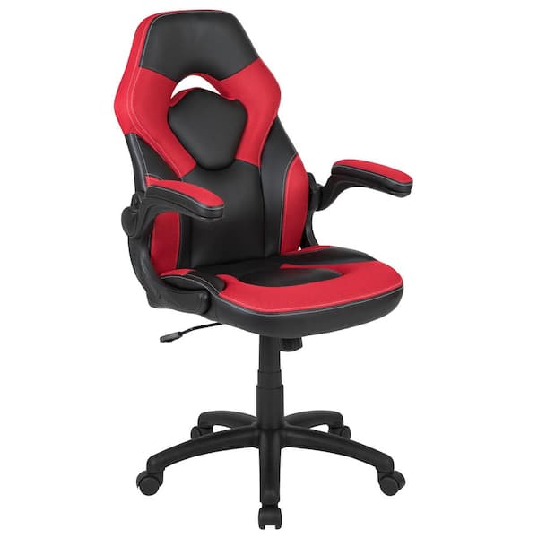 Carnegy Avenue Red LeatherSoft Upholstery Racing Game Chair